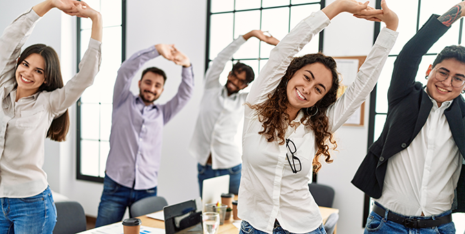 Physical activity helps improve employee wellness.